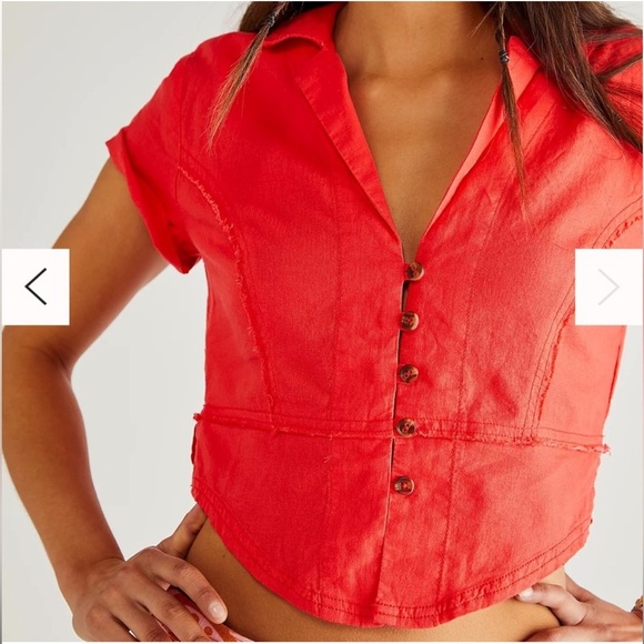 Free People Annabelle Linen Shirt - Picture 3 of 6